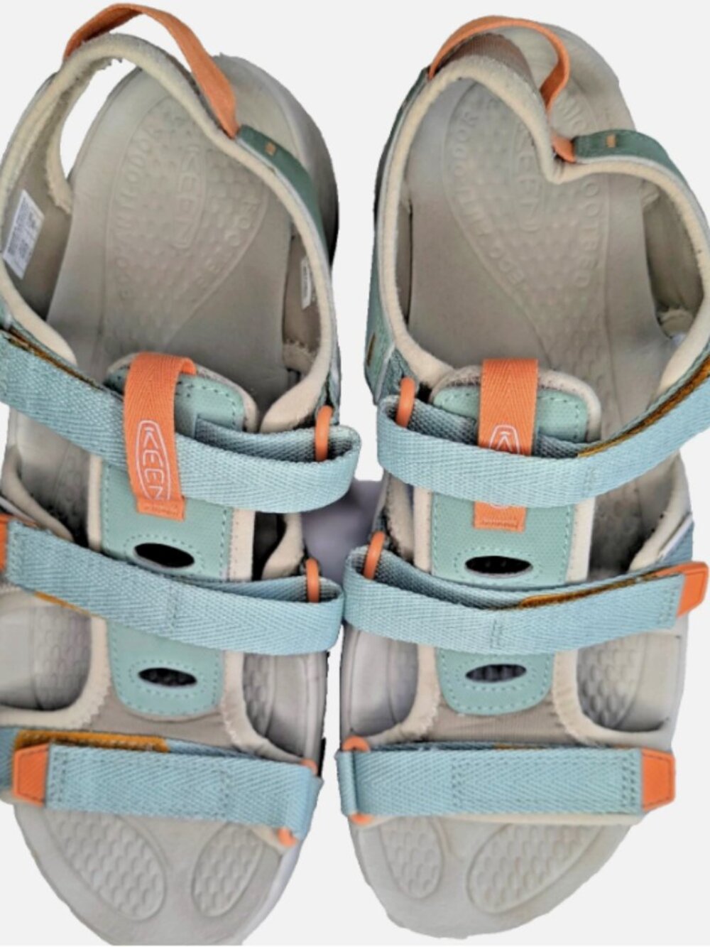 Keen Astoria West Open Toe Athletic Hiking Sandals Green Orange Women's 10